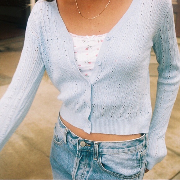 SOLD // NWT Brandy Melville Blue Shannon Sweater - Picture 5 of 5